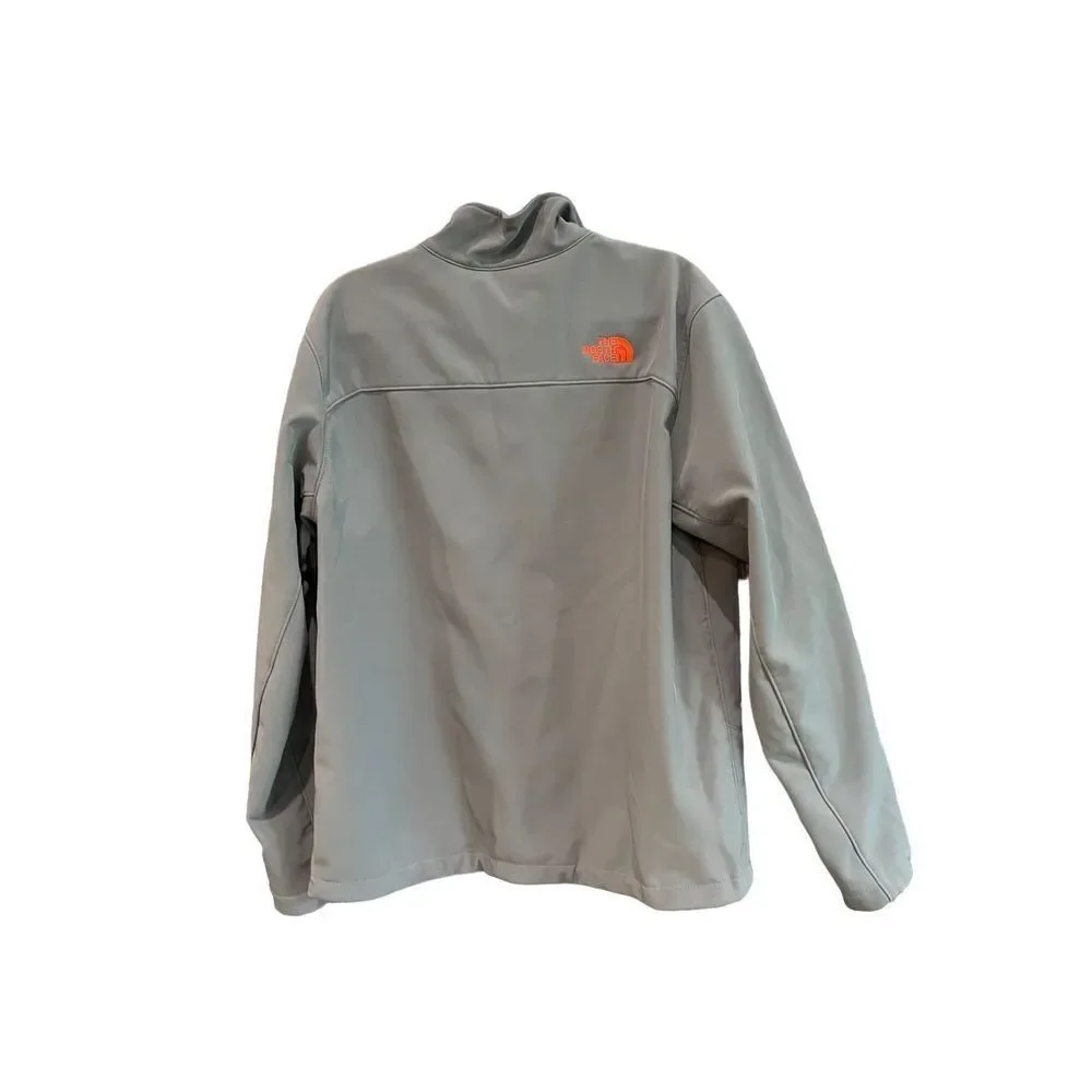 The North Face Mens Gray Pockets Full Zip Windbreaker Jacket Size Large